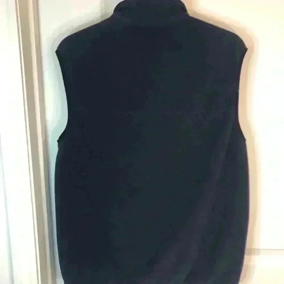 Izod Womens S/P Navy Blue Fleece Vest Full Zip pockets - Picture 2 of 7